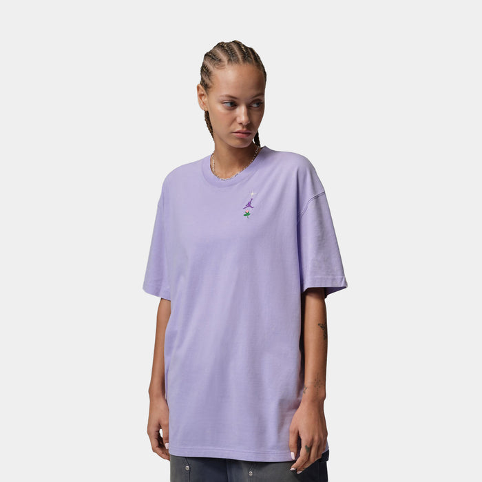 Oversized Graphic Womens Short Sleeve Shirt (Hydrangeas)