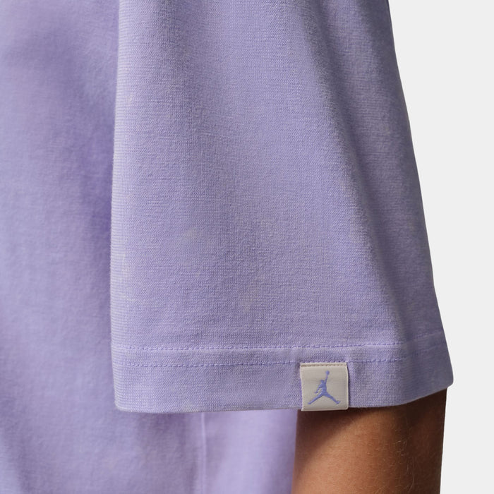 Oversized Graphic Womens Short Sleeve Shirt (Hydrangeas)