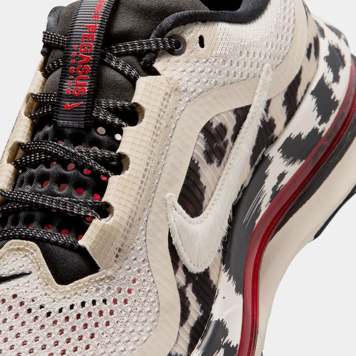 Pegasus Premium Cow Print Womens Running Shoes (Light Orewood Brown/Sail/Black/University Red)
