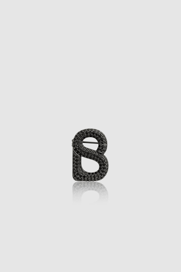 Petite Claire Brooch - Hematite