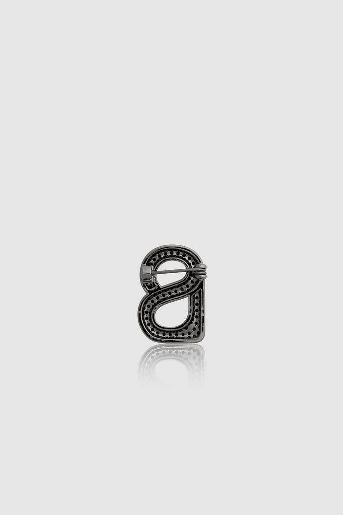 Petite Claire Brooch - Hematite
