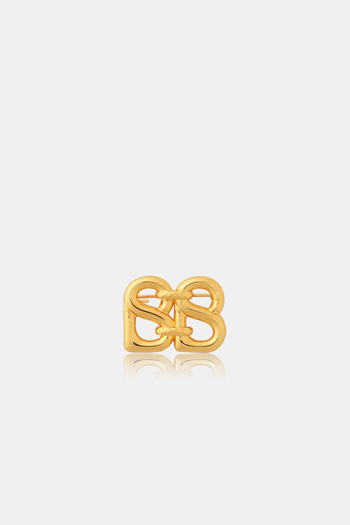 Petite Deux Brooch - Gold