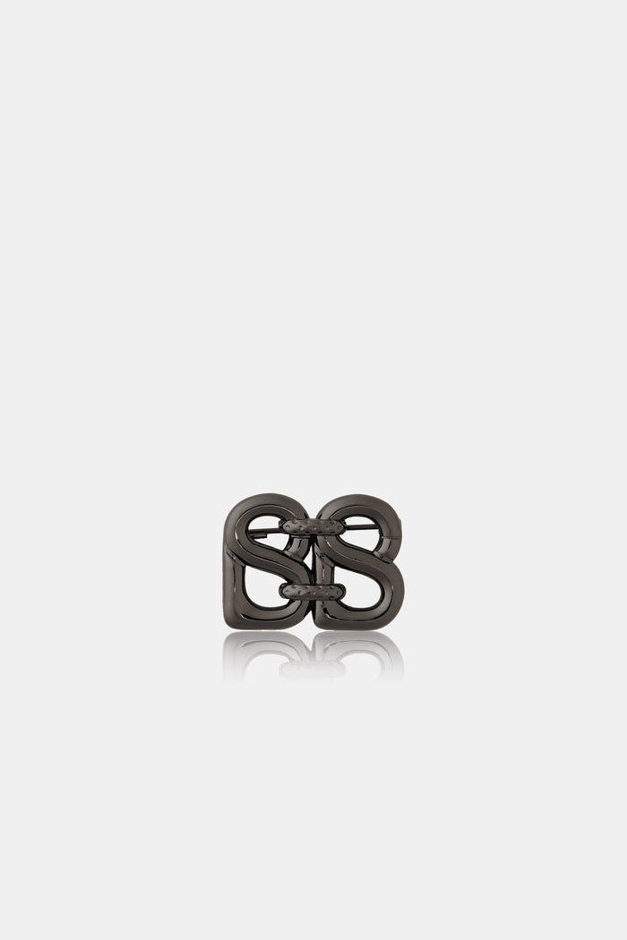 Petite Deux Brooch - Hematite