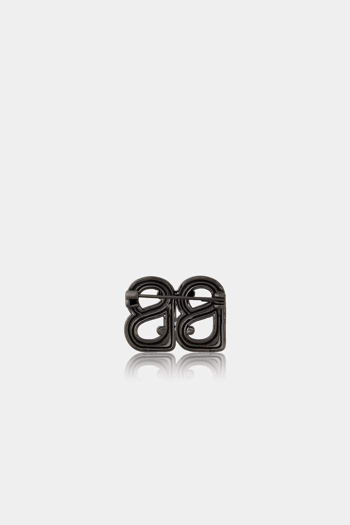 Petite Deux Brooch - Hematite