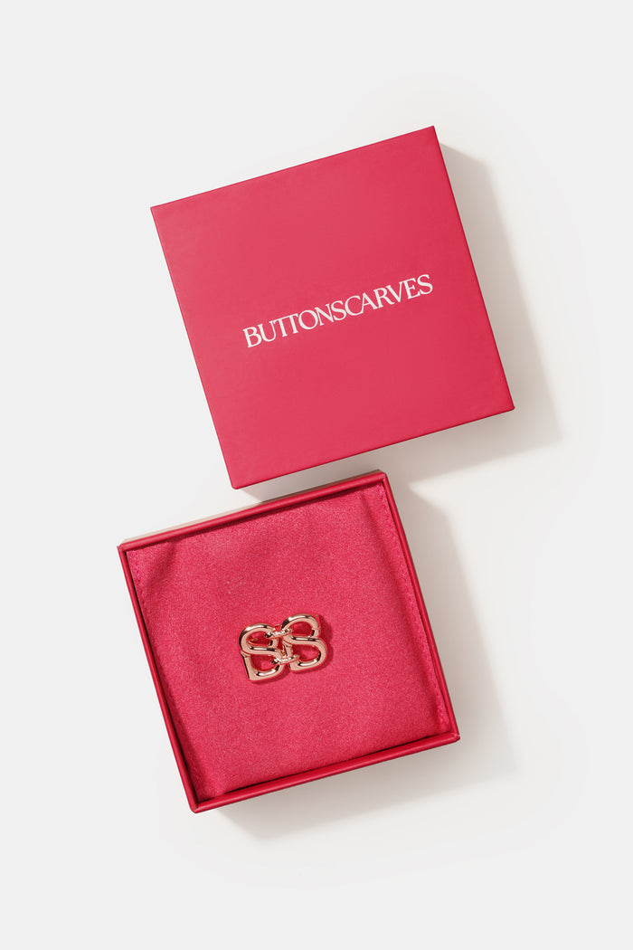 Petite Deux Brooch - Rose Gold