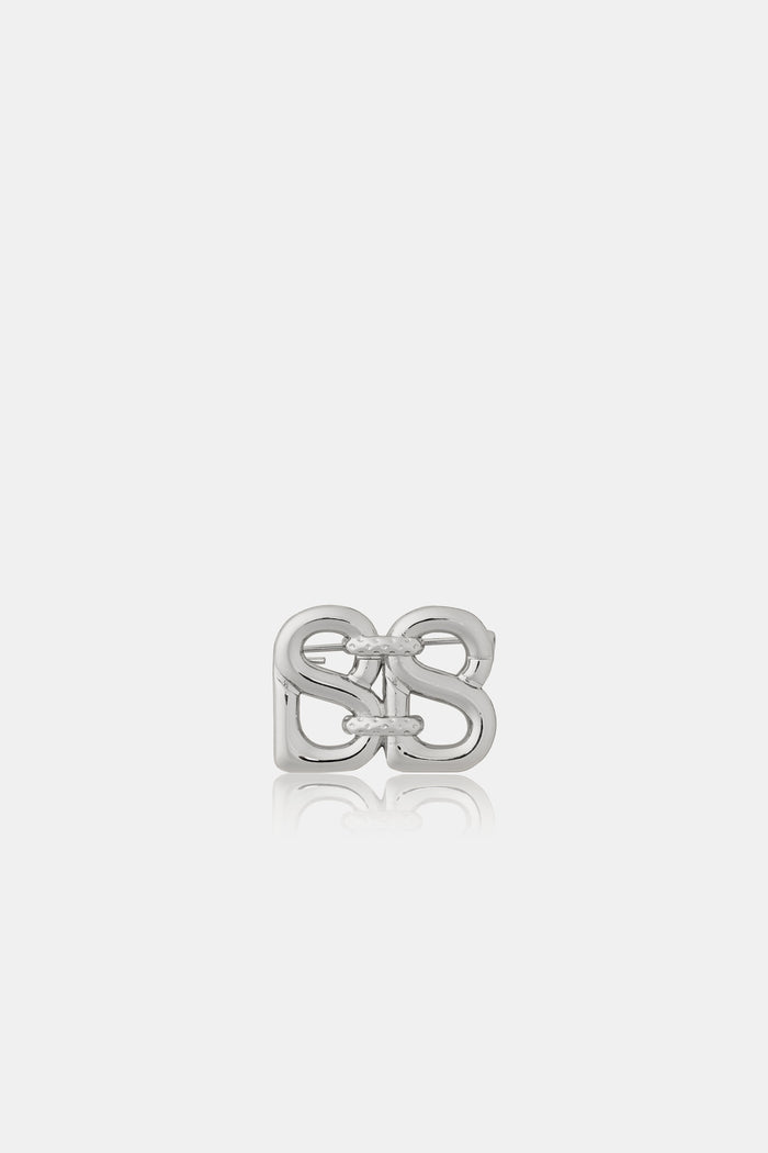 Petite Deux Brooch - Silver