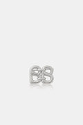 Petite Deux Brooch - Silver
