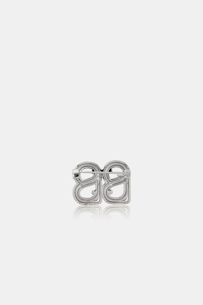 Petite Deux Brooch - Silver