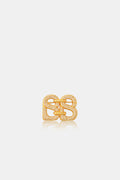 Petite Deux Crystal Brooch - Gold