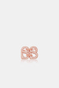 Petite Deux Crystal Brooch - Rose Gold