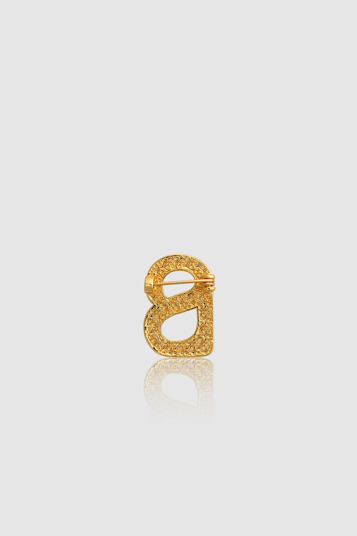Petite Signature Everyday Brooch - Gold