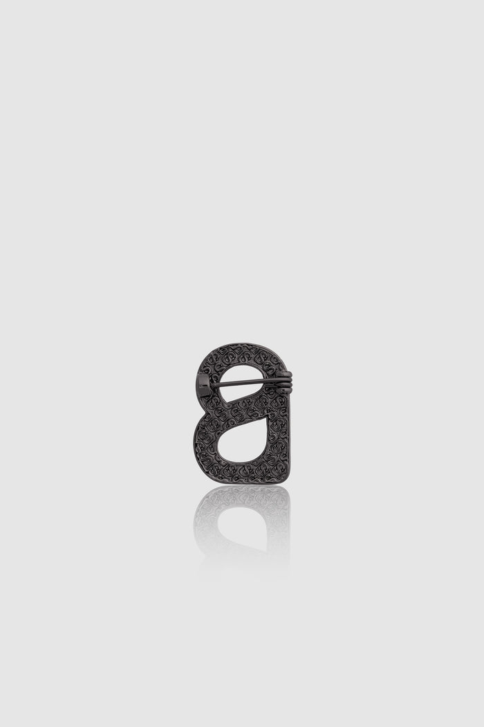 Petite Signature Everyday Brooch - Hematite