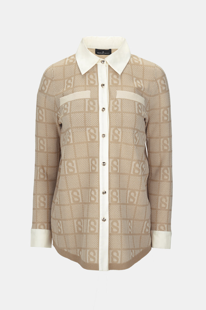 Plaid Knit Shirt - Oak