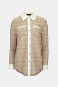 Plaid Knit Shirt - Oak