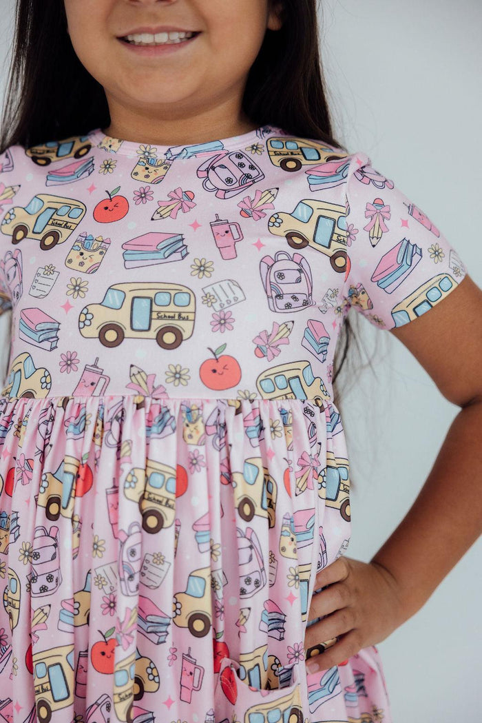 (S) Playground Princess S/S Pocket Twirl Dress-Mila & Rose ®