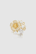 Plumeria Brooch - Gold