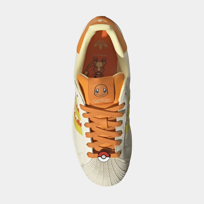 Pokemon x Adidas Superstar Charmander Mens Lifestyle Shoes (Cream White/Shock Yellow)