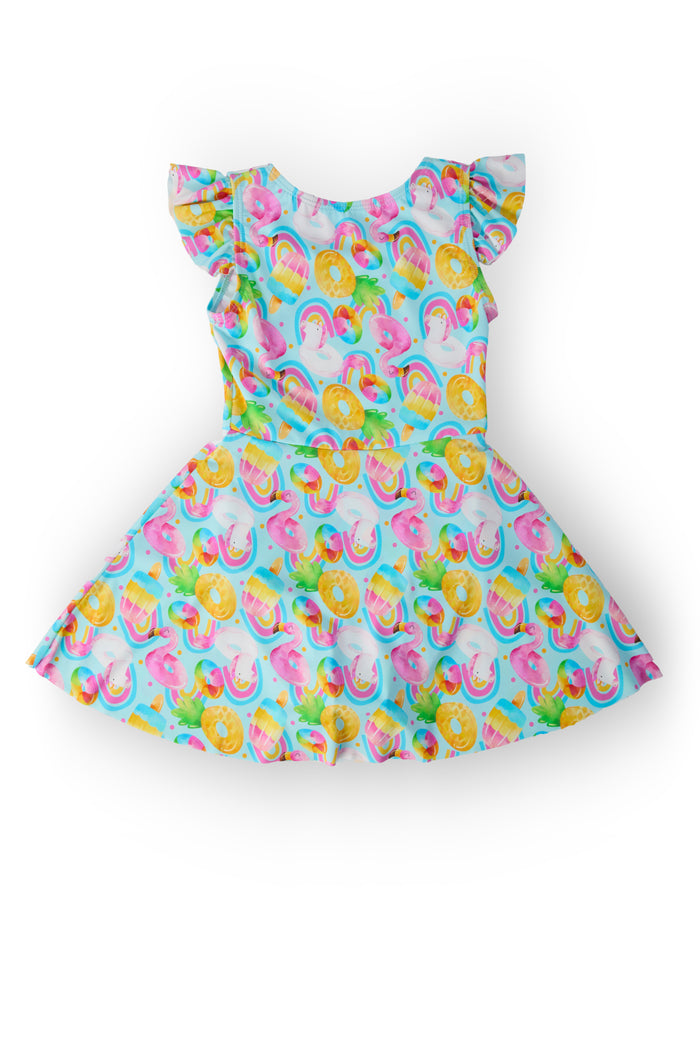 Pool Party Flutter Sleeve Twirl Swimsuit-Mila & Rose ®