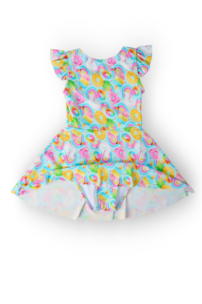 Pool Party Flutter Sleeve Twirl Swimsuit-Mila & Rose ®