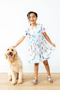 (S) Puppy Pals S/S Pocket Twirl Dress-Mila & Rose ®