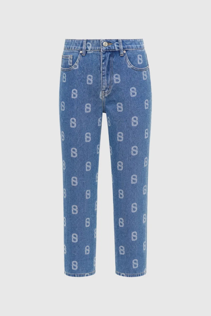Rhea Denim Pants - Navy