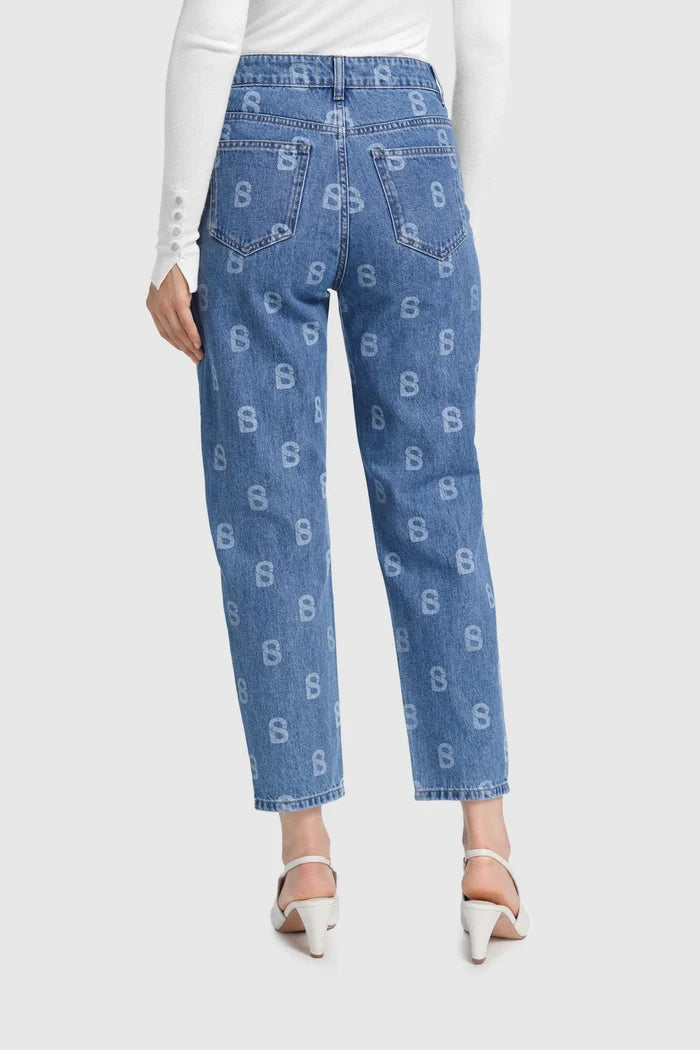 Rhea Denim Pants - Navy