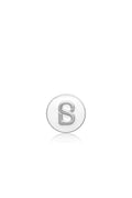 Round Pin Brooch - White/Silver