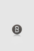 Round Pin Brooch 02 - Black/Silver