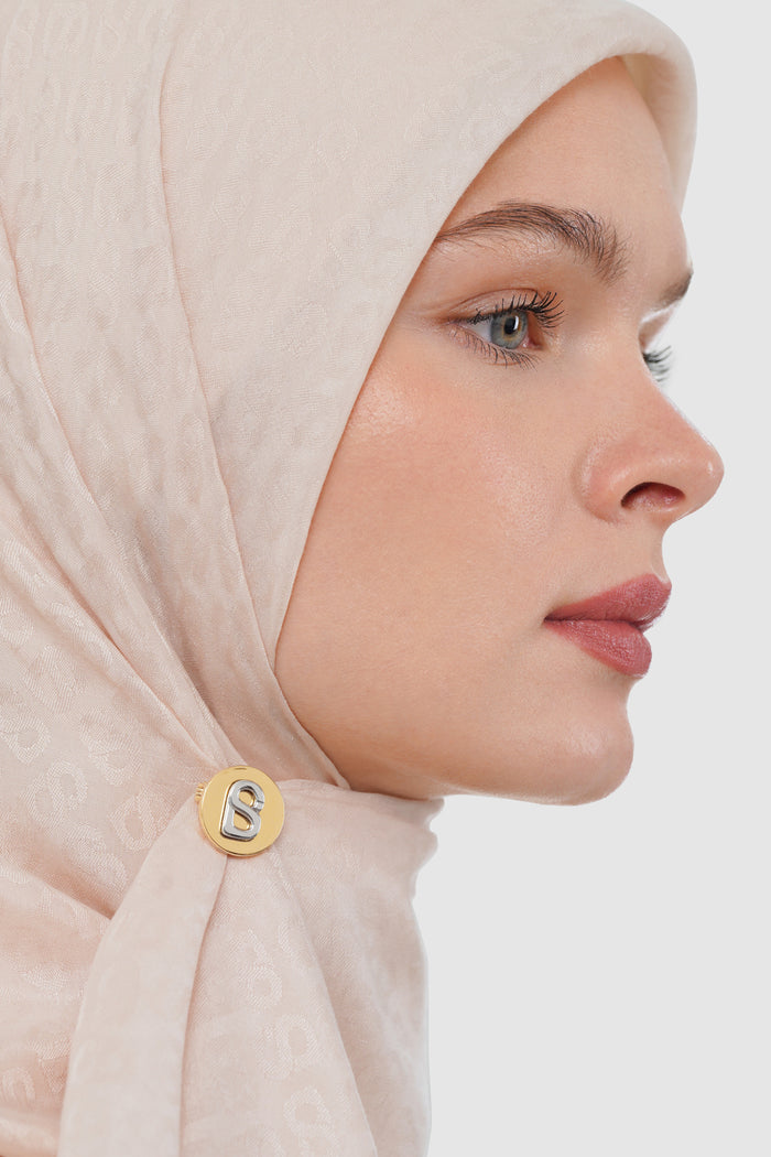 Round Pin Brooch 02 - Gold/Silver