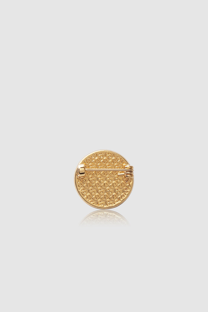Round Pin Brooch 02 - Gold/Silver