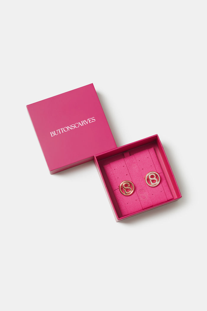 Round Pin Brooch Package 03 - Rose Gold