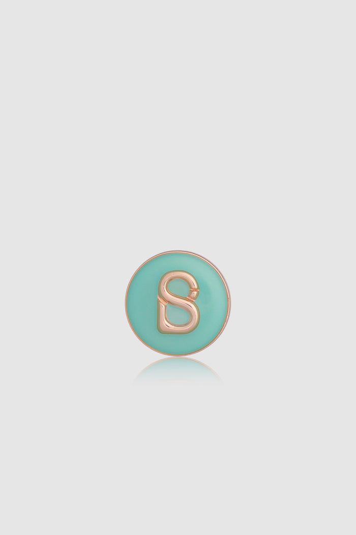 round pin brooch package 06 in spring by buttonscarves with blue colour front view