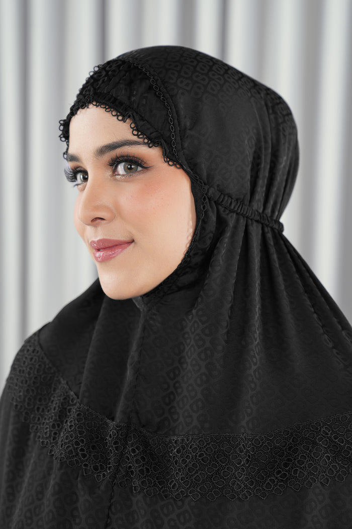 safa bergo in black by buttonscarves detail