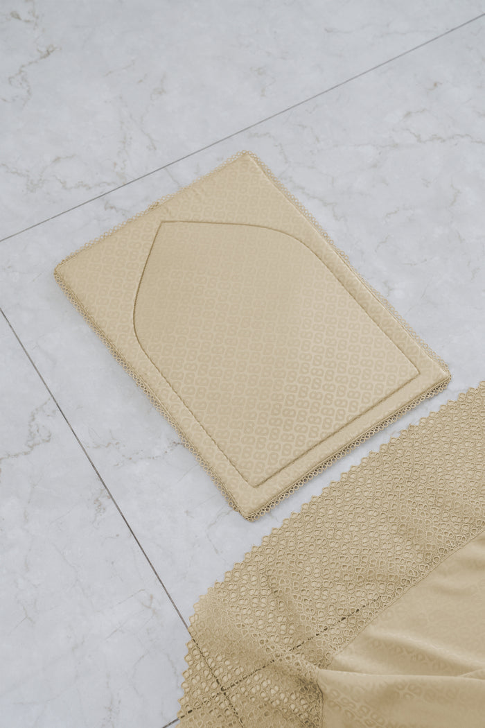 safa kids prayer robe in beige by buttonscarves prayer mat