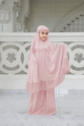safa kids prayer robe in pink by buttonscarves