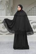 safa prayer robe in black by buttonscarves
