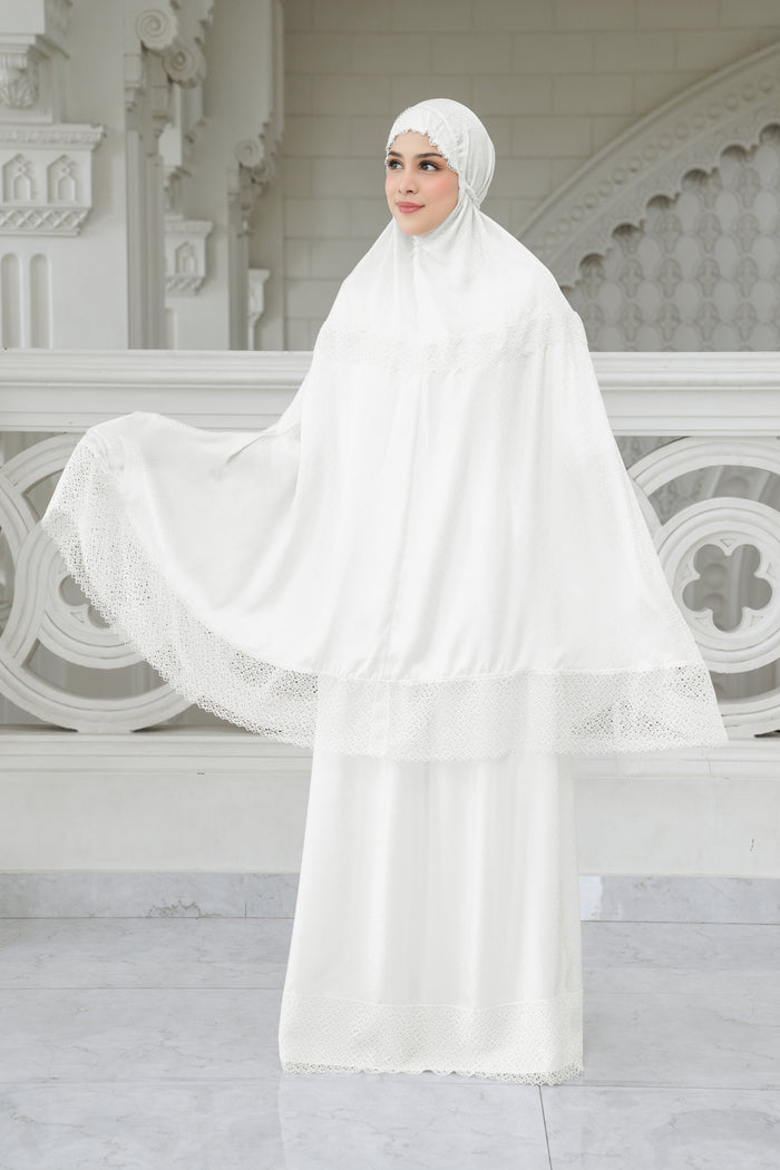 safa prayer robe in broken white by buttonscarves