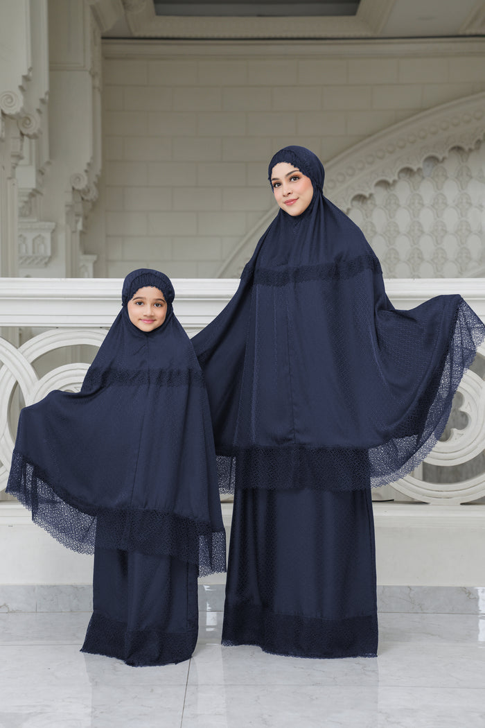 safa prayer robe in navy by buttonscarves with safa kids prayer robe