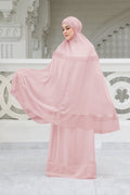 safa prayer robe in pink by buttonscarves