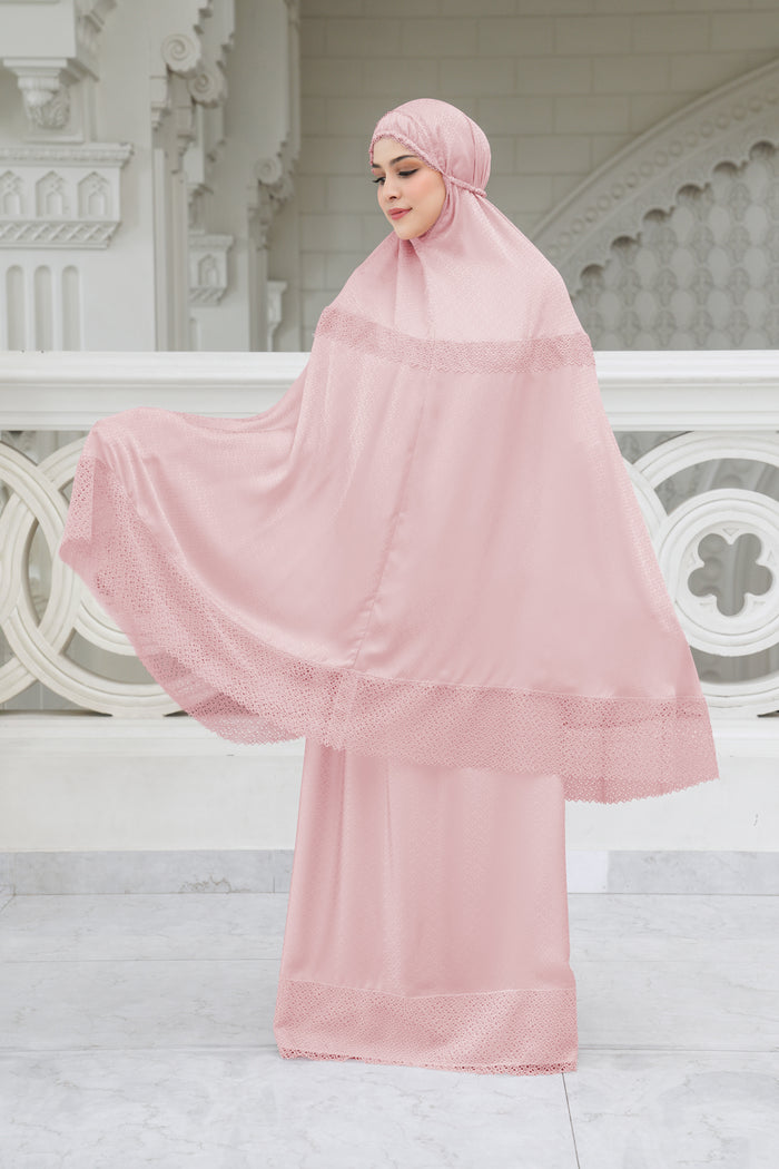 safa prayer robe in pink by buttonscarves