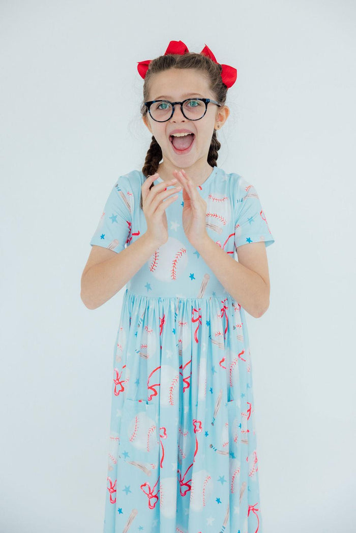 SALE Grand Slam Glam S/S Pocket Twirl Dress-Mila & Rose ®