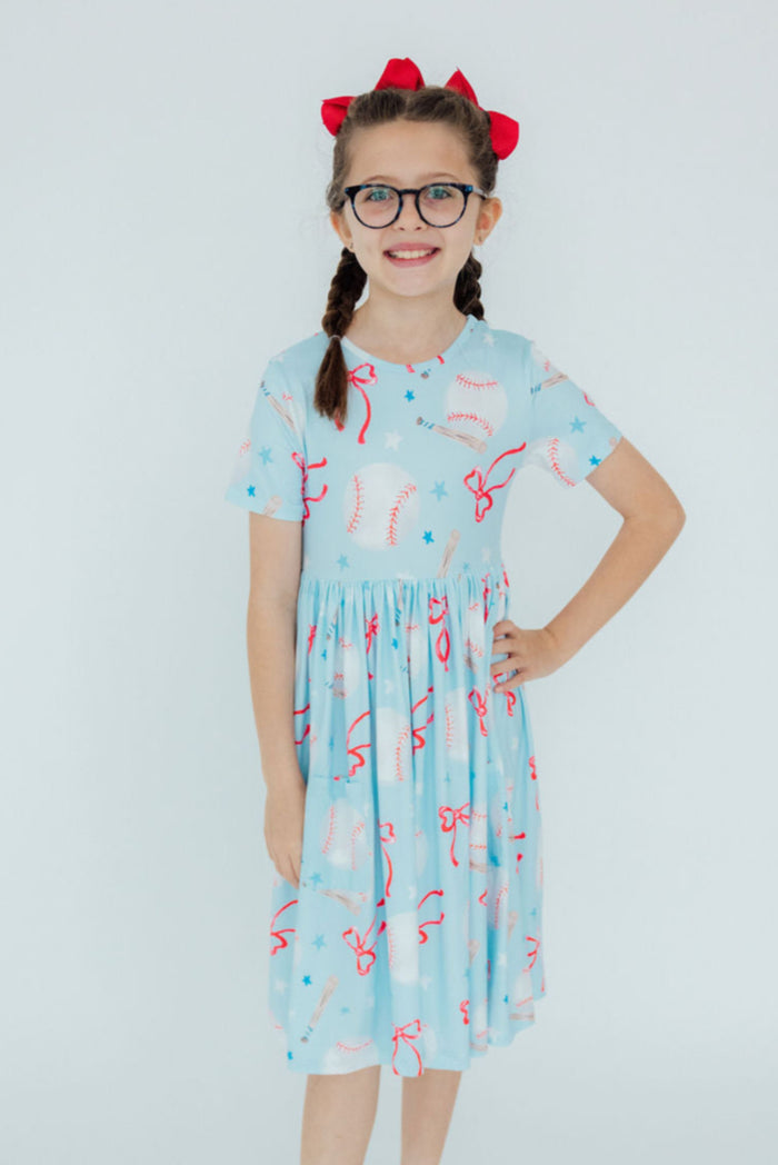 SALE Grand Slam Glam S/S Pocket Twirl Dress-Mila & Rose ®