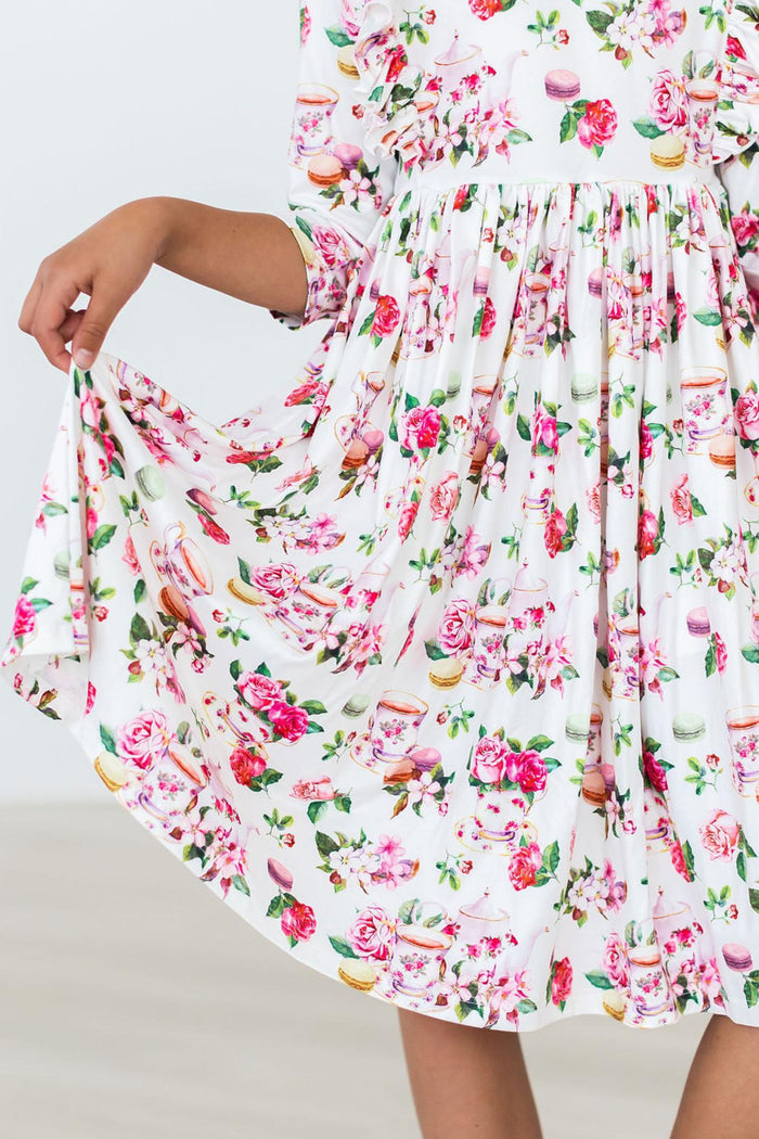 SALE Macarons & Tea Ruffle Twirl Dress-Mila & Rose ®