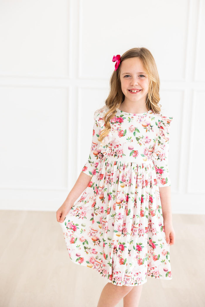 SALE Macarons & Tea Ruffle Twirl Dress-Mila & Rose ®