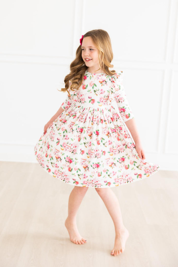 SALE Macarons & Tea Ruffle Twirl Dress-Mila & Rose ®