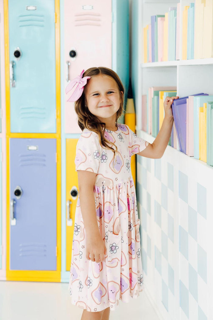 SALE Peanut Butter Jelly Time S/S Pocket Twirl Dress-Mila & Rose ®