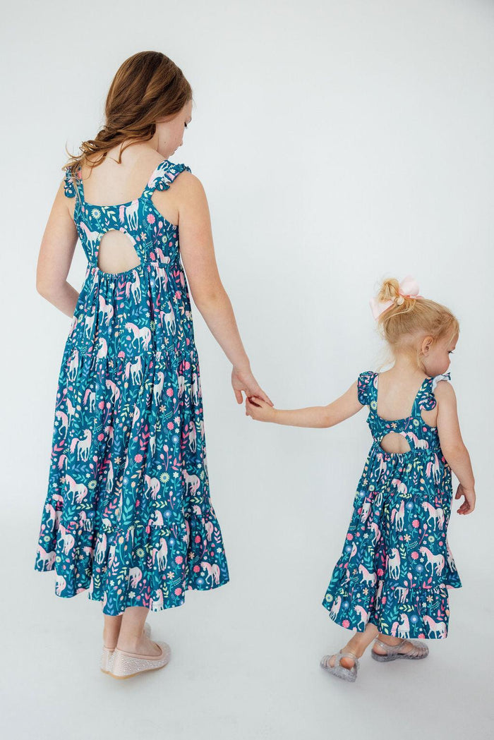 SALE Wish Upon a Unicorn Ruffle Maxi Dress-Mila & Rose ®