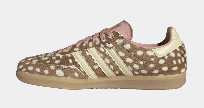 Samba OG Deer Print Womens Lifestyle Shoes (Brown Desert/Warm Vanilla/Wonder Mauve)