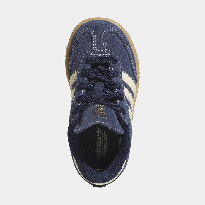 Samba OG Elastic Lace Preschool Lifestyle Shoes (Night Indigo/Warm Vanilla/Gum)