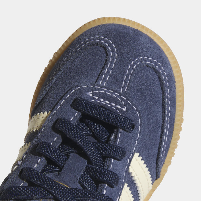 Samba OG Elastic Lace Preschool Lifestyle Shoes (Night Indigo/Warm Vanilla/Gum)